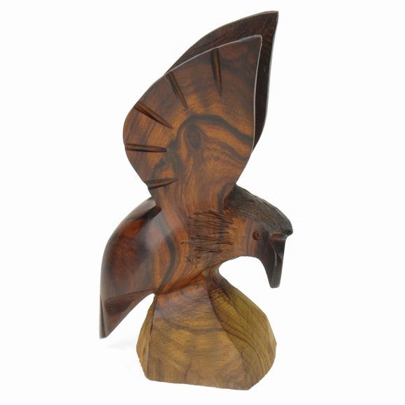 Eagle Wings Up - Ironwood Carving  |  EarthView