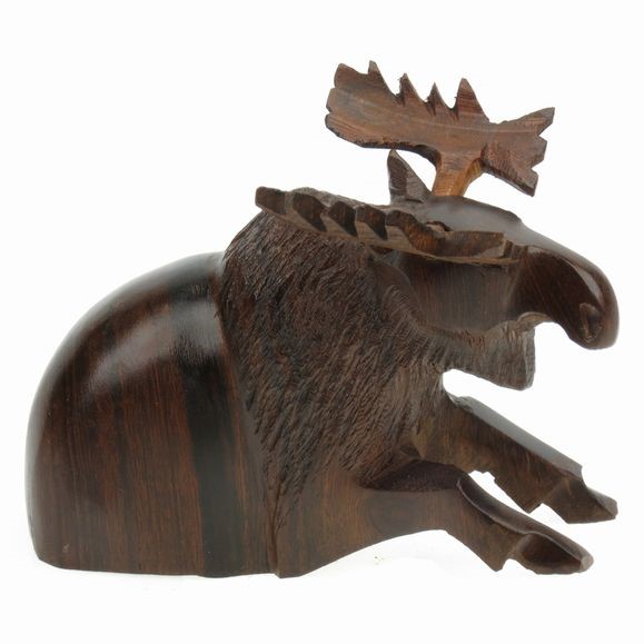 Moose Resting - Ironwood Carving  |  EarthView
