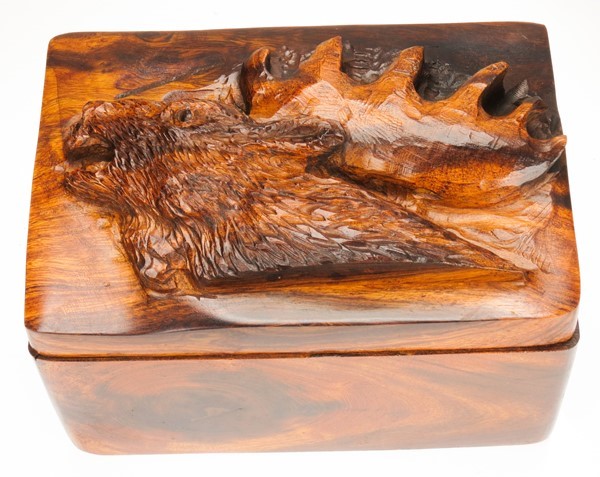 Moose Box smooth - Ironwood Carving  |  EarthView