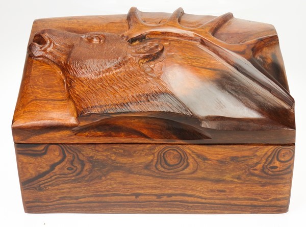 Elk Box - Ironwood Carving  |  EarthView