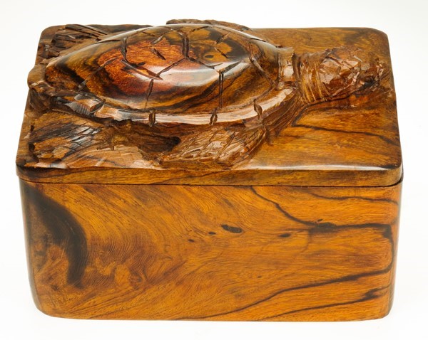 Sea Turtle Box - Ironwood Carving  |  EarthView