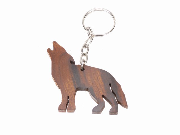 Wolf Keychain - Ironwood Carving  |  EarthView
