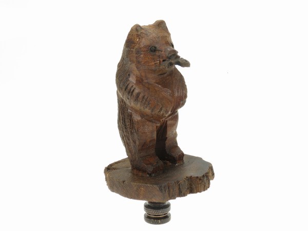 Bear Standing Finial - Ironwood Carving  |  EarthView