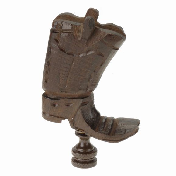 Cowboy Boot Finial - Ironwood Carving  |  EarthView