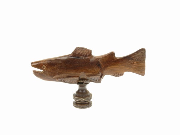 Trout Finial - Ironwood Carving  |  EarthView