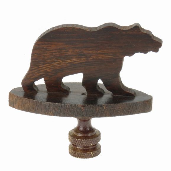 Bear Silhouette Finial - Ironwood Carving  |  EarthView