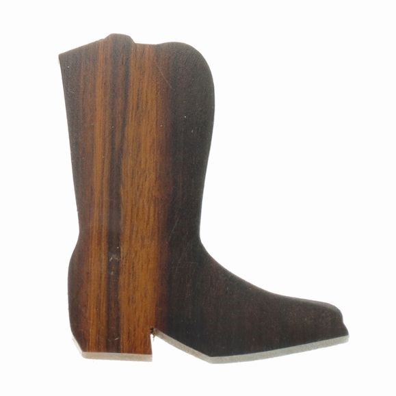 Cowboy Boot Silhouette Magnet - Ironwood Carving  |  EarthView