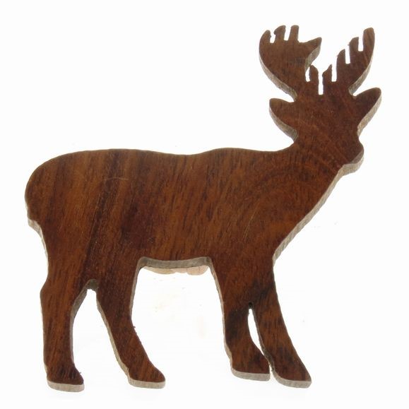 Deer Silhouette Magnet - Ironwood Carving  |  EarthView
