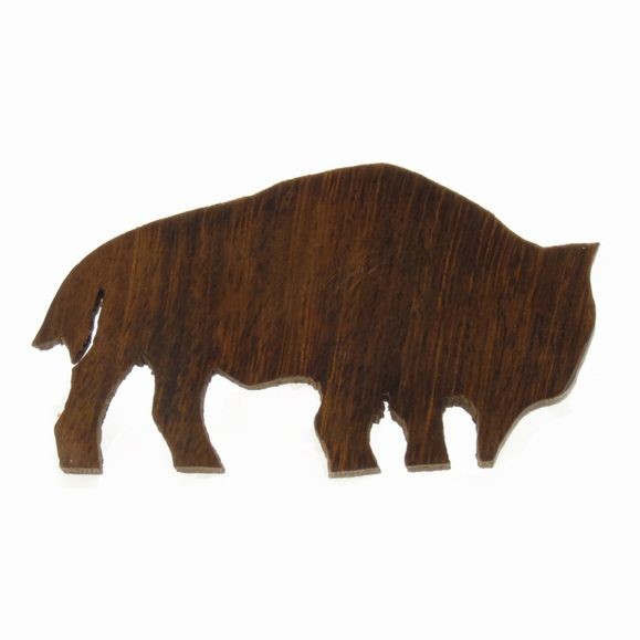 Buffalo Silhouette Magnet - Ironwood Carving  |  EarthView