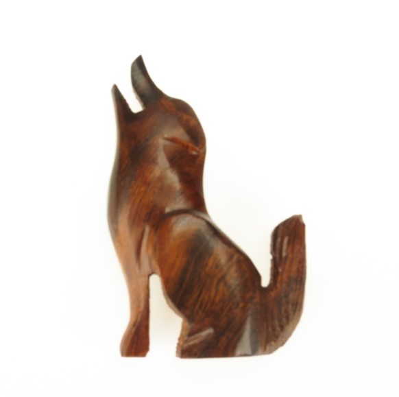 Coyote 3-D Magnet - Ironwood Carving  |  EarthView