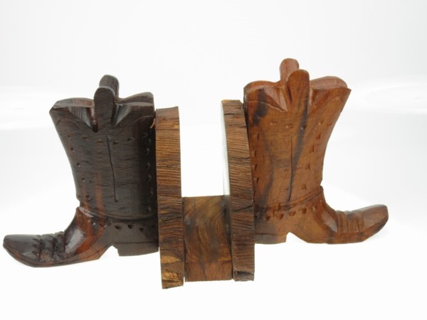 Cowboy Boot Napkin Holder - Ironwood Carving  |  EarthView