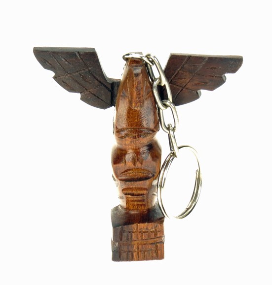 Totem Pole Keychain - Ironwood Carving  |  EarthView