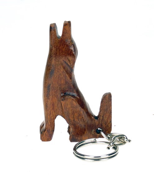 Coyote 3-D Keychain - Ironwood Carving  |  EarthView