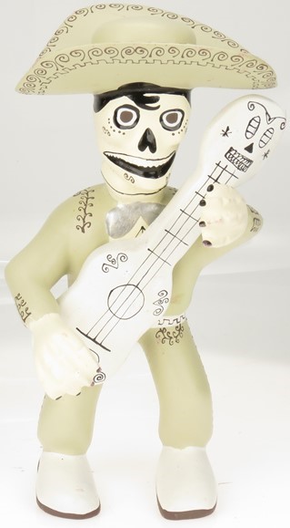 View Skeleton Mariachi with guitar