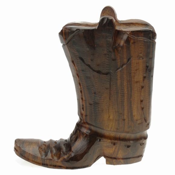 Cowboy Boot - Ironwood Carving  |  EarthView