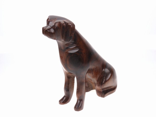 Dog sitting - Ironwood Carving  |  EarthView