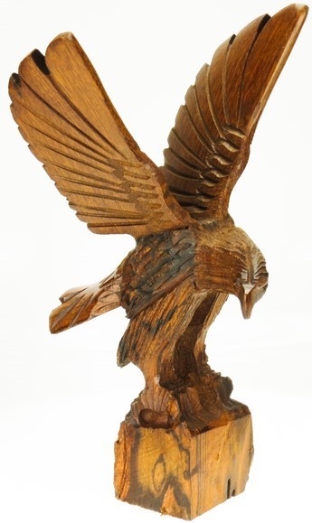 Eagle Wings Spread - Ironwood Carving  |  EarthView