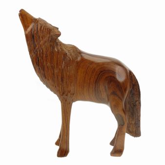 Wolf Standing - Ironwood Carving  |  EarthView
