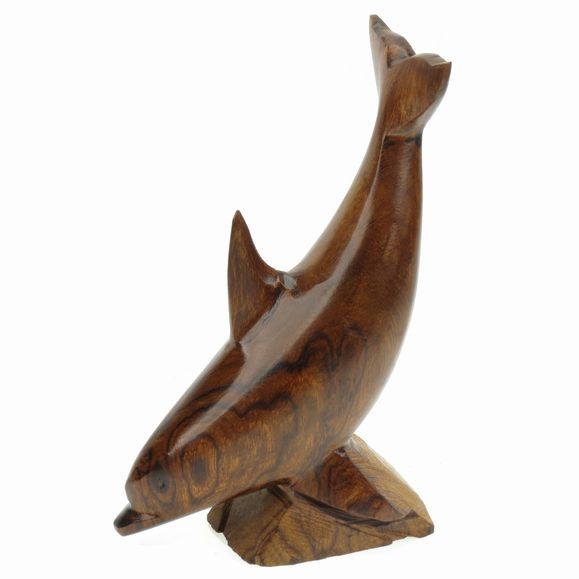 Dolphin Diving - Ironwood Carving  |  EarthView