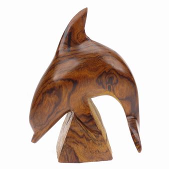 Dolphin Jumping - Ironwood Carving  |  EarthView