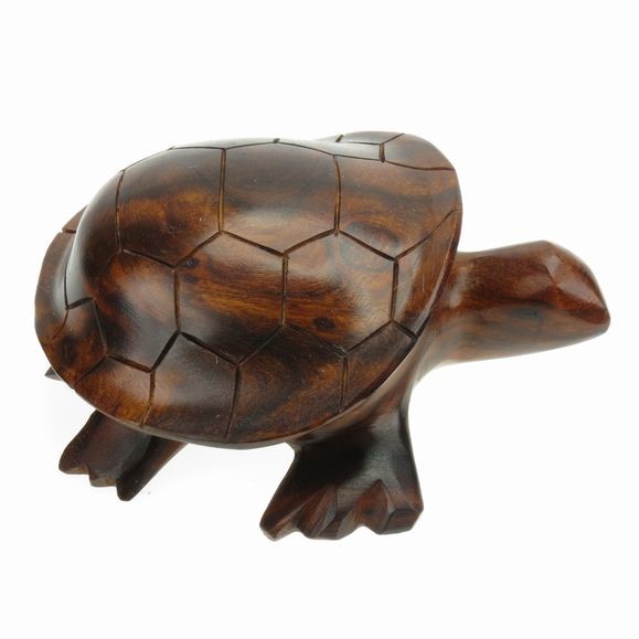 Sea Turtle, Round - Ironwood Carving  |  EarthView