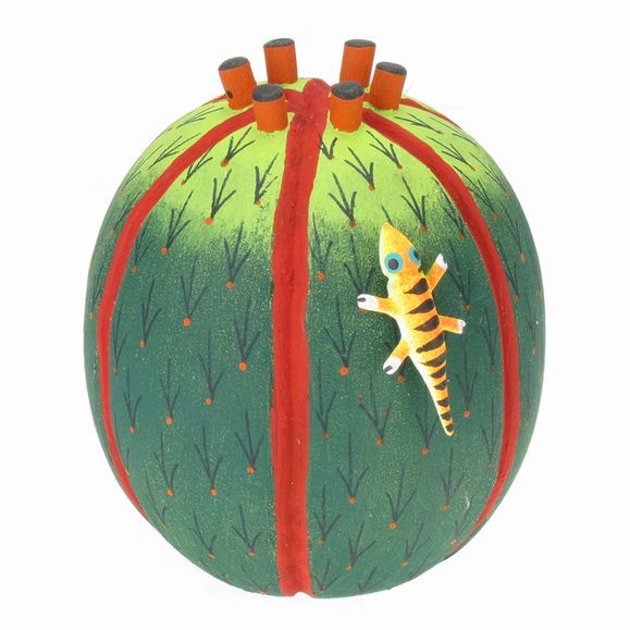 Barrel Cactus - Oaxacan Wood Carving  |  EarthView