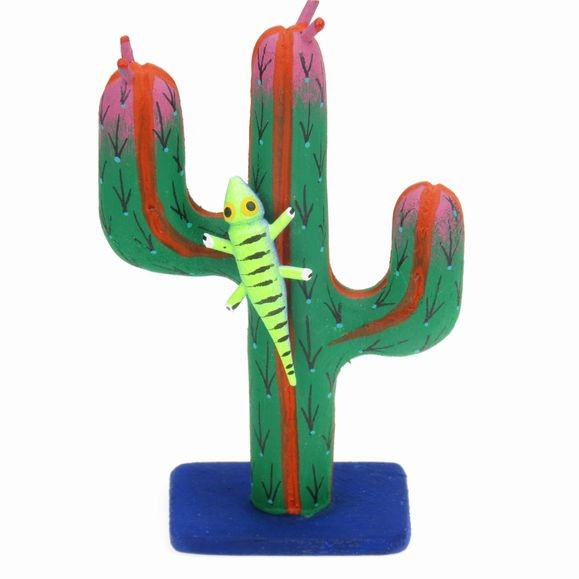 Saguaro Cactus - Oaxacan Wood Carving  |  EarthView