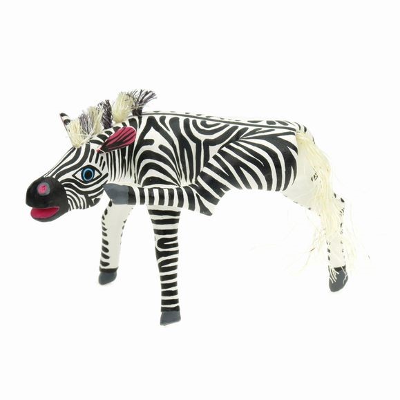 Zebra - Oaxacan Wood Carving  |  EarthView