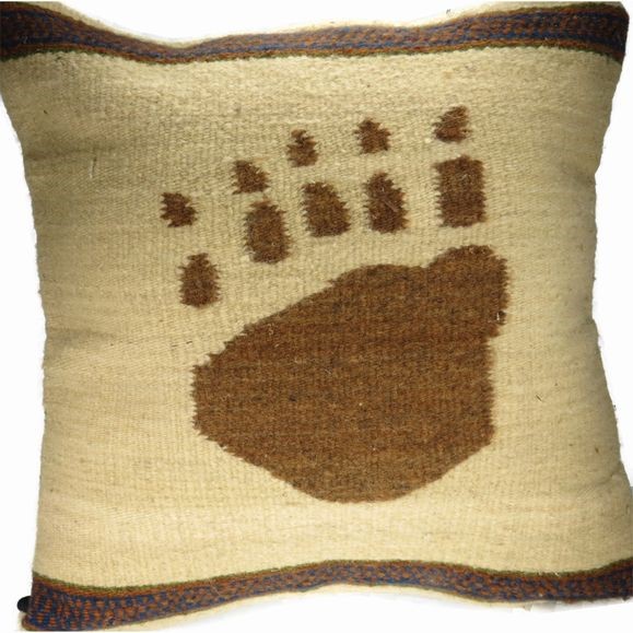 Bear Paw Pillow - Zapotec Weaving  |  EarthView