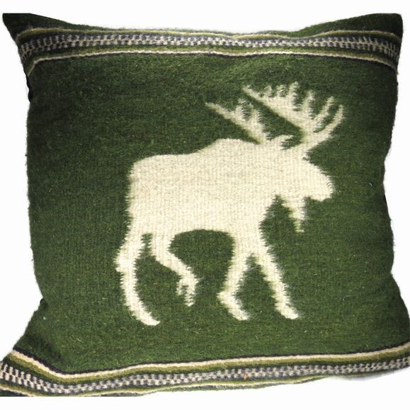 Moose Pillow - Zapotec Weaving  |  EarthView