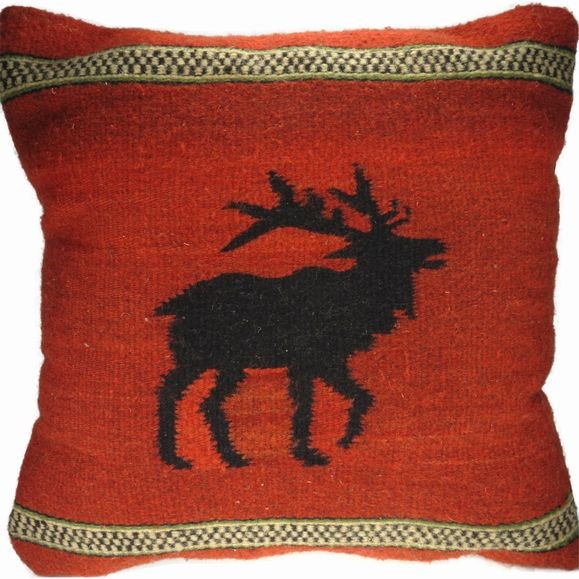 Elk Pillow - Zapotec Weaving  |  EarthView