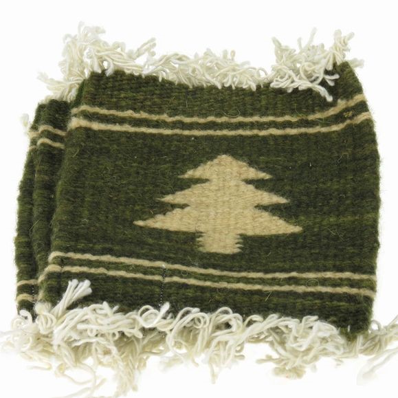 Pine Tree Coaster Set - Zapotec Weaving  |  EarthView