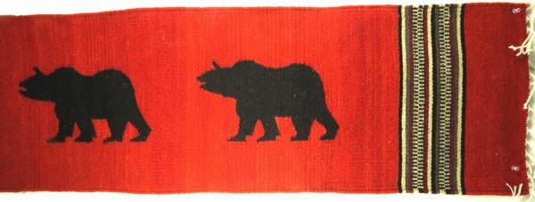 Bear Table Runner - Zapotec Weaving  |  EarthView