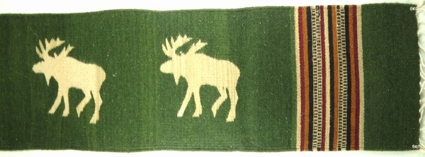 Moose Table Runner - Zapotec Weaving  |  EarthView