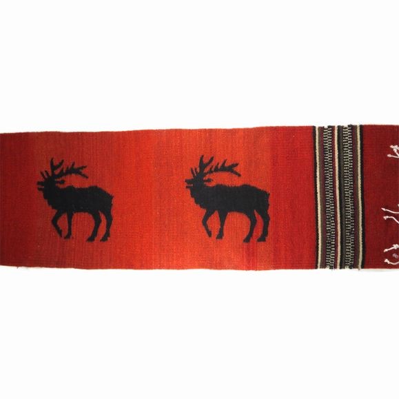 Elk Table Runner - Zapotec Weaving  |  EarthView
