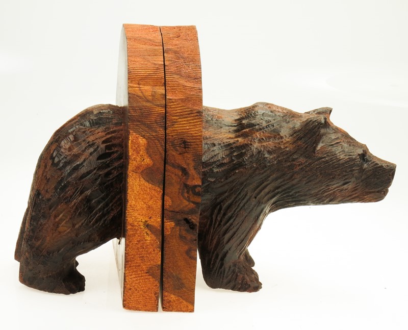 Bear Body Bookends - Ironwood Carving  |  EarthView