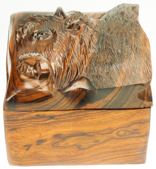 Buffalo Box - Ironwood Carving  |  EarthView