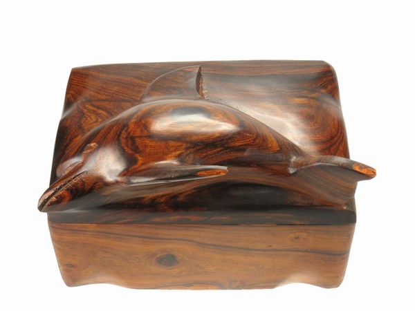 Dolphin Box - Ironwood Carving  |  EarthView