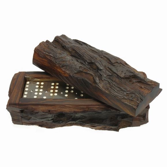Rustic Domino Set - Ironwood Carving  |  EarthView