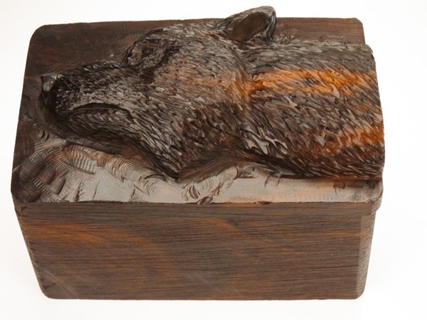Rustic Bear Box - Ironwood Carving  |  EarthView