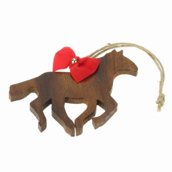 Horse Silhouette Ornament - Ironwood Carving  |  EarthView