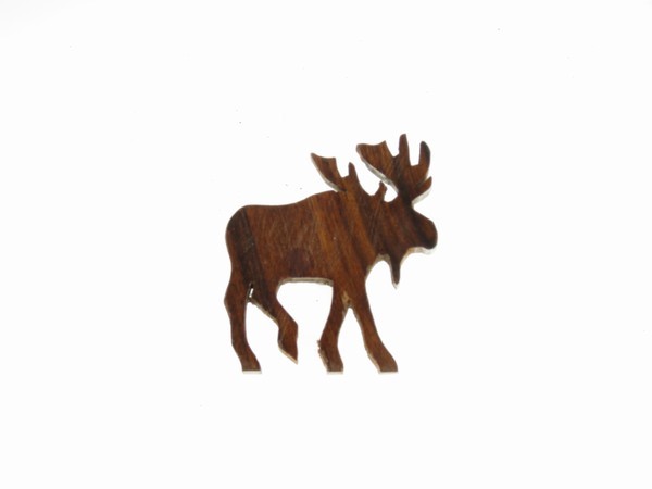 Moose Silhouette Drawer Pull - Ironwood Carving  |  EarthView