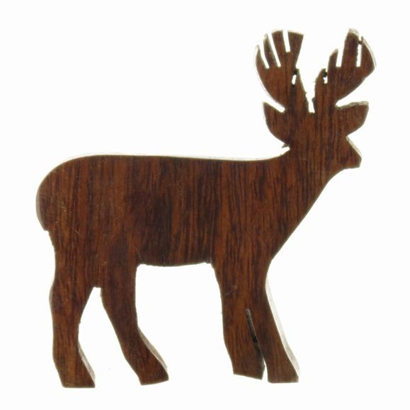 Deer Silhouette Drawer Pull - Ironwood Carving  |  EarthView
