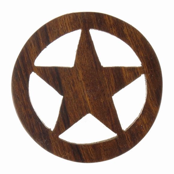 Texas Star Drawer Pull - Ironwood Carving  |  EarthView