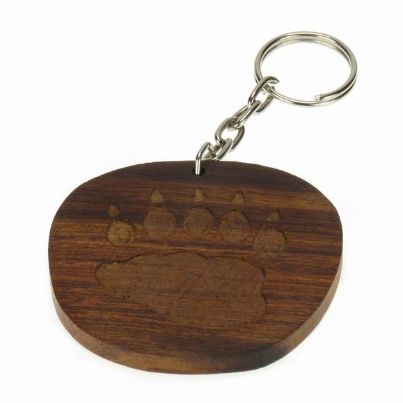 Bear Paw Keychain - Ironwood Carving  |  EarthView