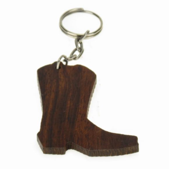 Cowboy Boot Keychain - Ironwood Carving  |  EarthView