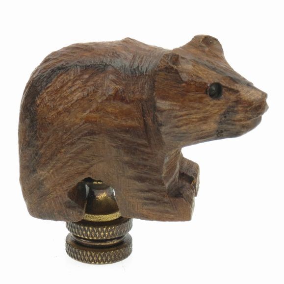 Bear Finial, Rough - Ironwood Carving  |  EarthView