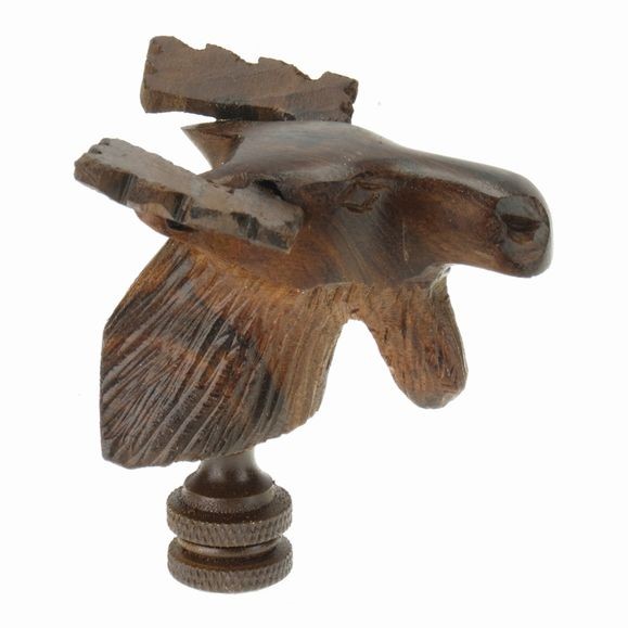Moose Head Finial - Ironwood Carving  |  EarthView
