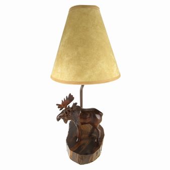 Moose Lamp - Ironwood Carving  |  EarthView