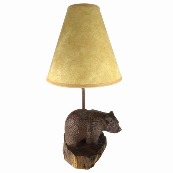 Bear Lamp, Rough - Ironwood Carving  |  EarthView